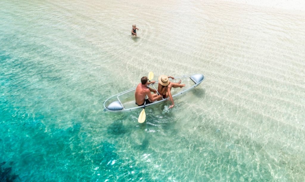 Shangri-La_s Fijian Resort _ Spa - Lagoon Beach Kayaking Family 2